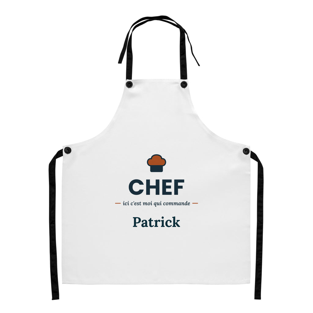 Tablier barbecue humour Chef personnalisé avec prénom – cadeau de Noël