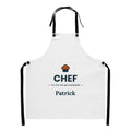 Tablier barbecue humour Chef personnalisé avec prénom – cadeau de Noël