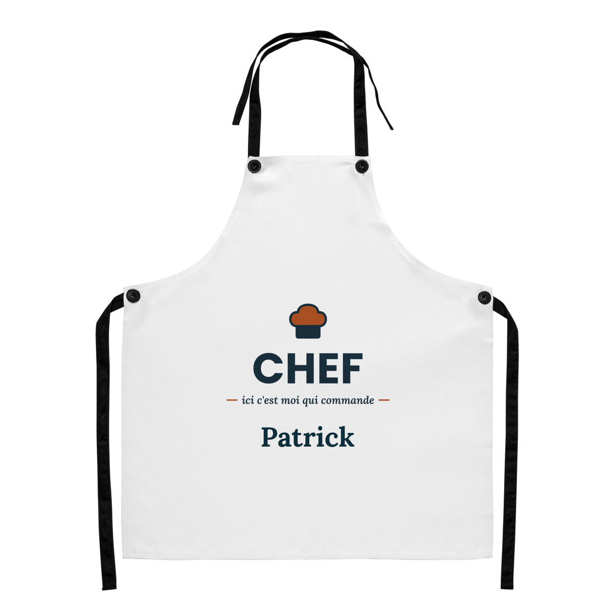 Tablier barbecue humour Chef personnalisé avec prénom – cadeau de Noël