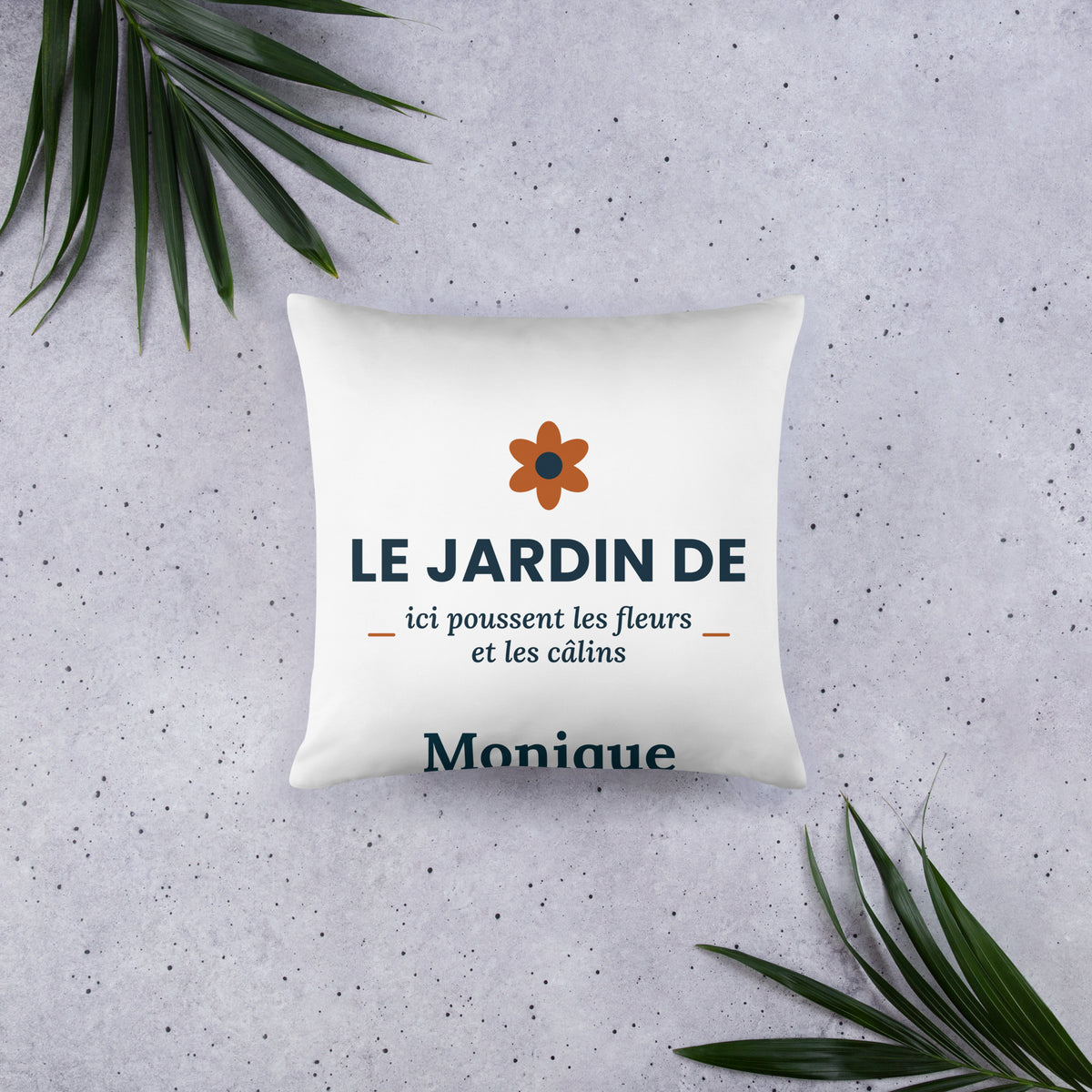 Coussin personnalisé Le jardin de Mamie avec prénom – vue 3