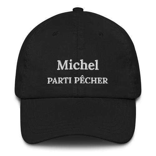 Casquette brodée Parti pêcher personnalisée avec prénom – coloris noir, photo 2
