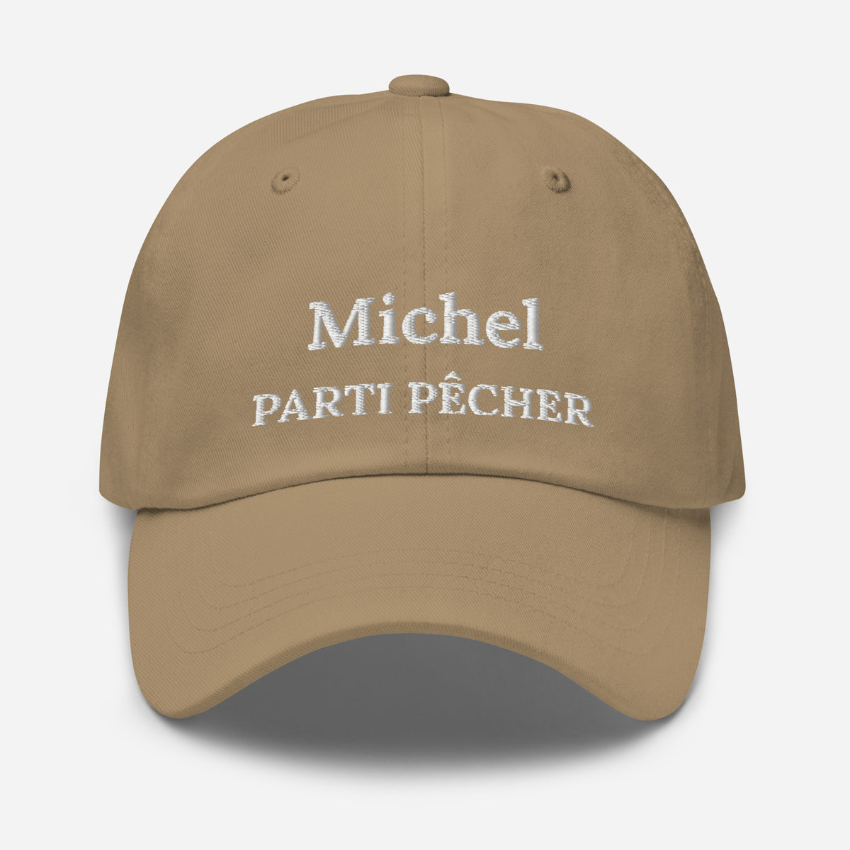 Casquette brodée Parti pêcher personnalisée avec prénom – coloris kaki, photo 3
