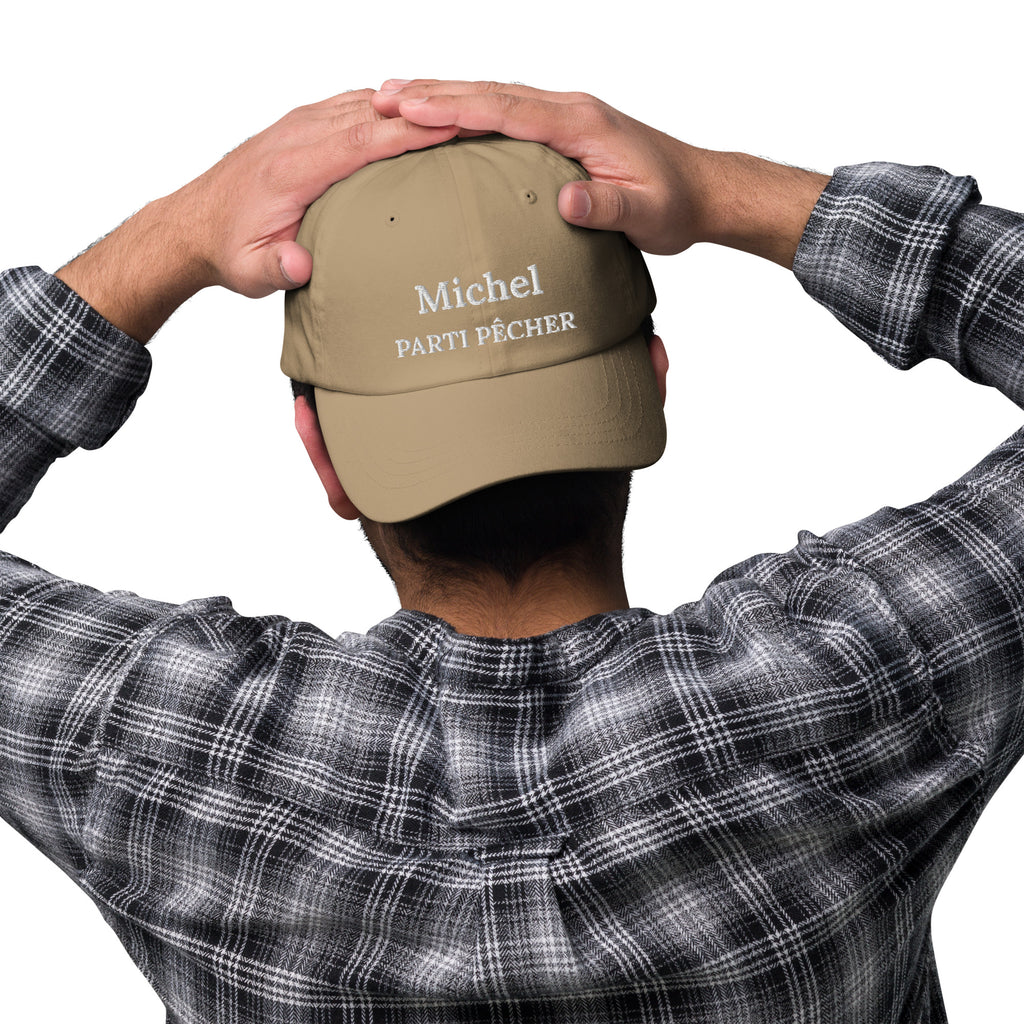 Casquette brodée Parti pêcher personnalisée avec prénom – coloris kaki, photo 2
