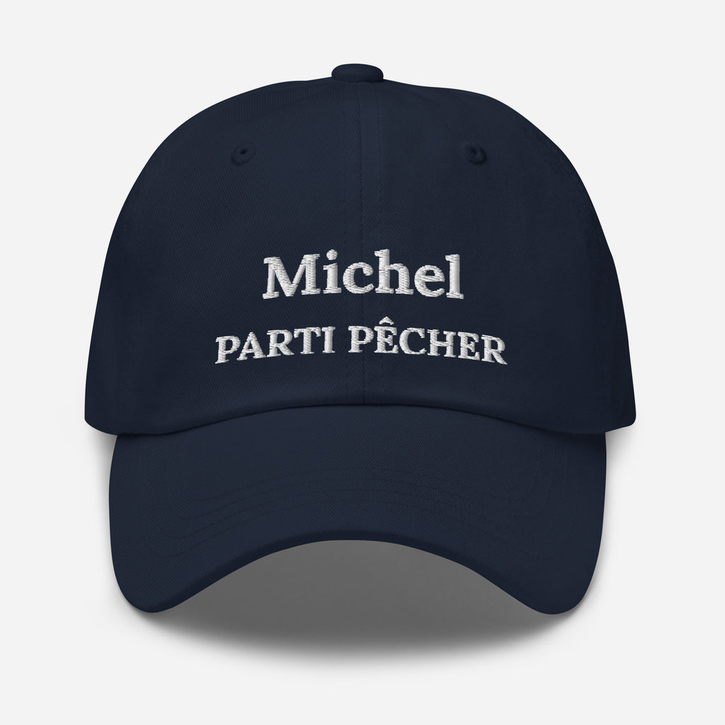 Casquette brodée Parti pêcher personnalisée avec prénom – coloris bleu marine, photo 3