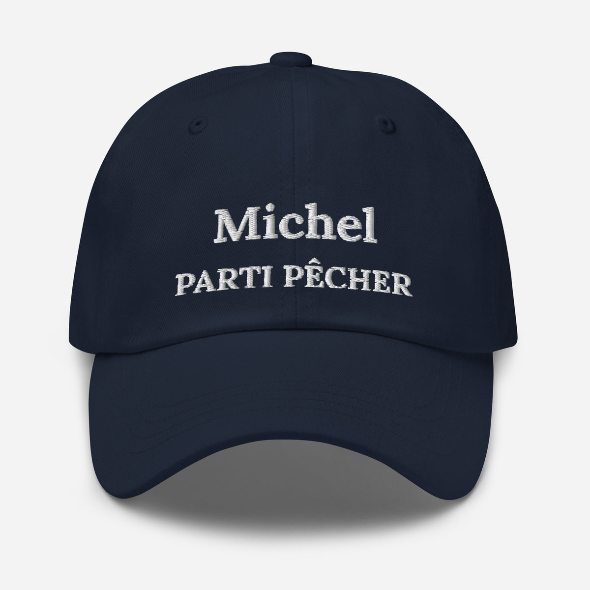 Casquette brodée Parti pêcher personnalisée avec prénom – coloris bleu marine, photo 3