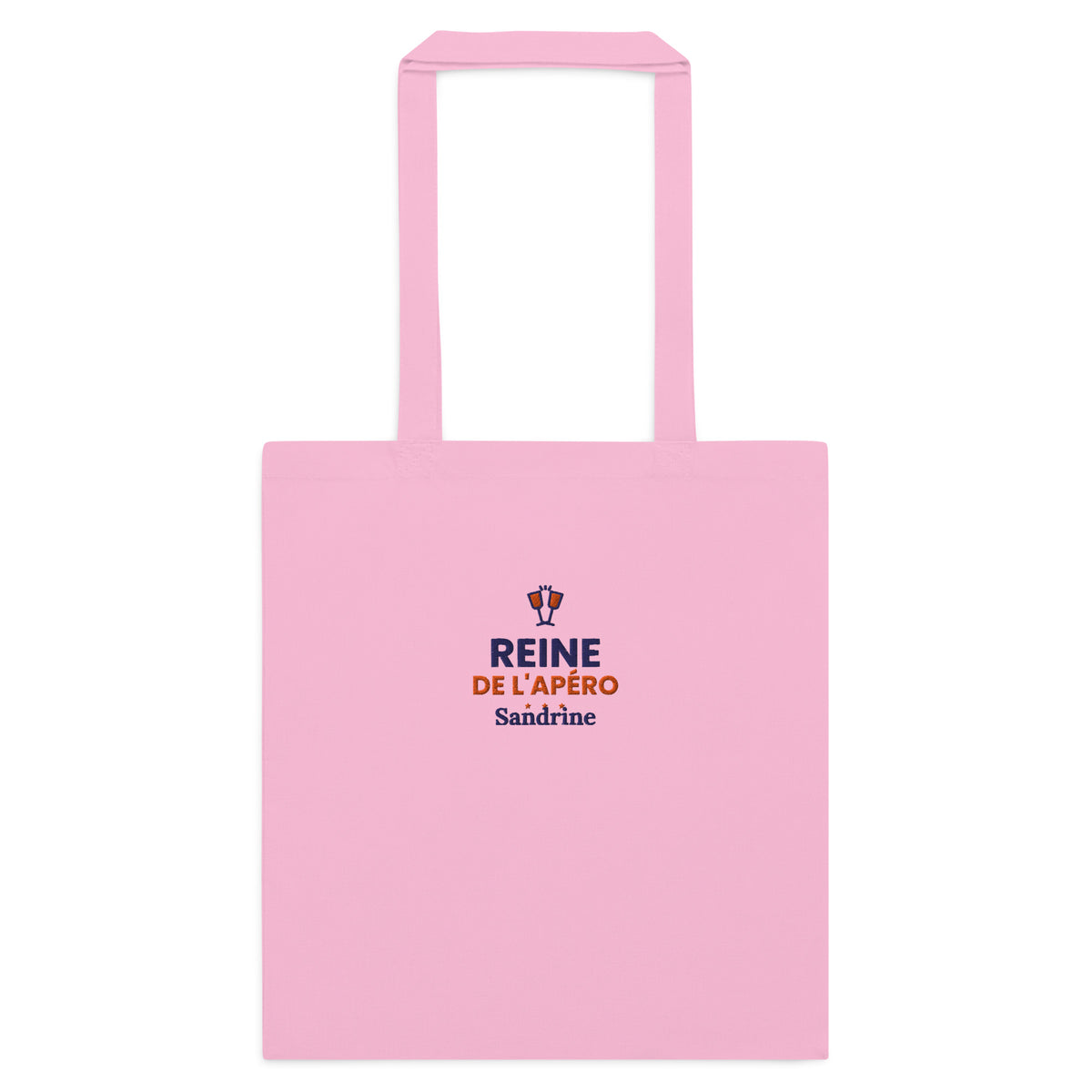 Tote bag brodé personnalisé Reine de l'apéro avec prénom – cadeau Sacré Passionné
