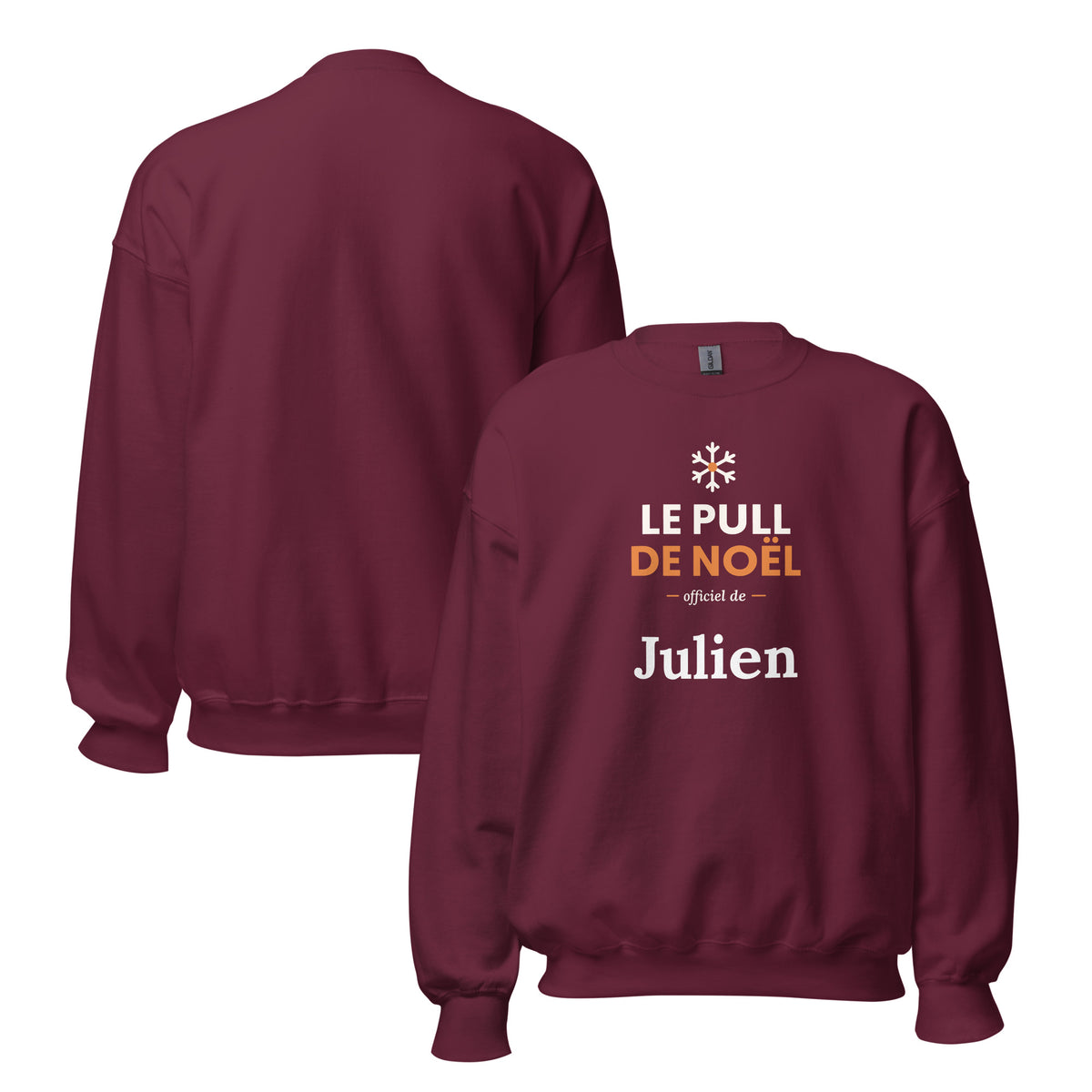 Pull de Noël personnalisé avec prénom – vue 2