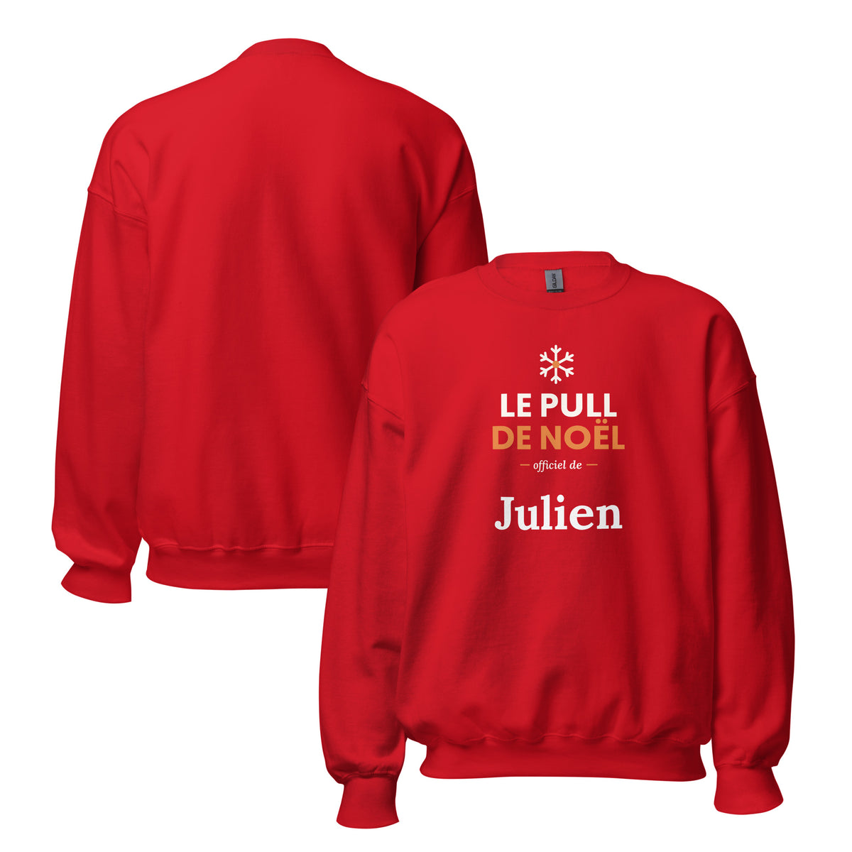 Pull de Noël personnalisé avec prénom – vue 4