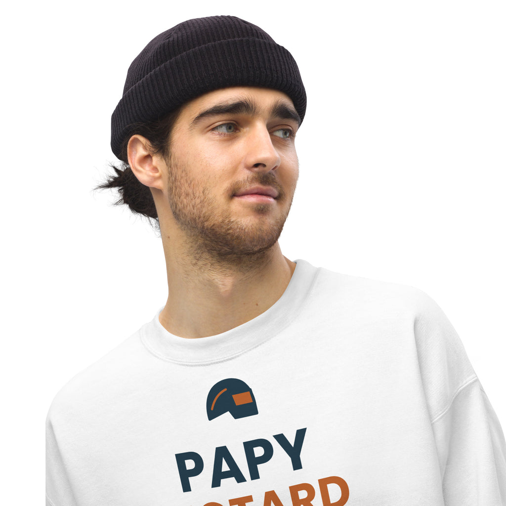 Sweat motard humour Papy Motard personnalisé avec prénom – coloris blanc, photo 5