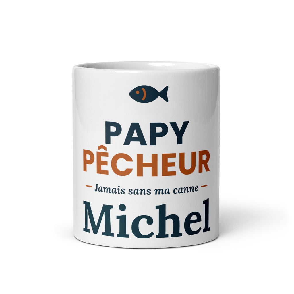 Mug personnalisé Papy Pêcheur avec prénom – cadeau pêche pour papy