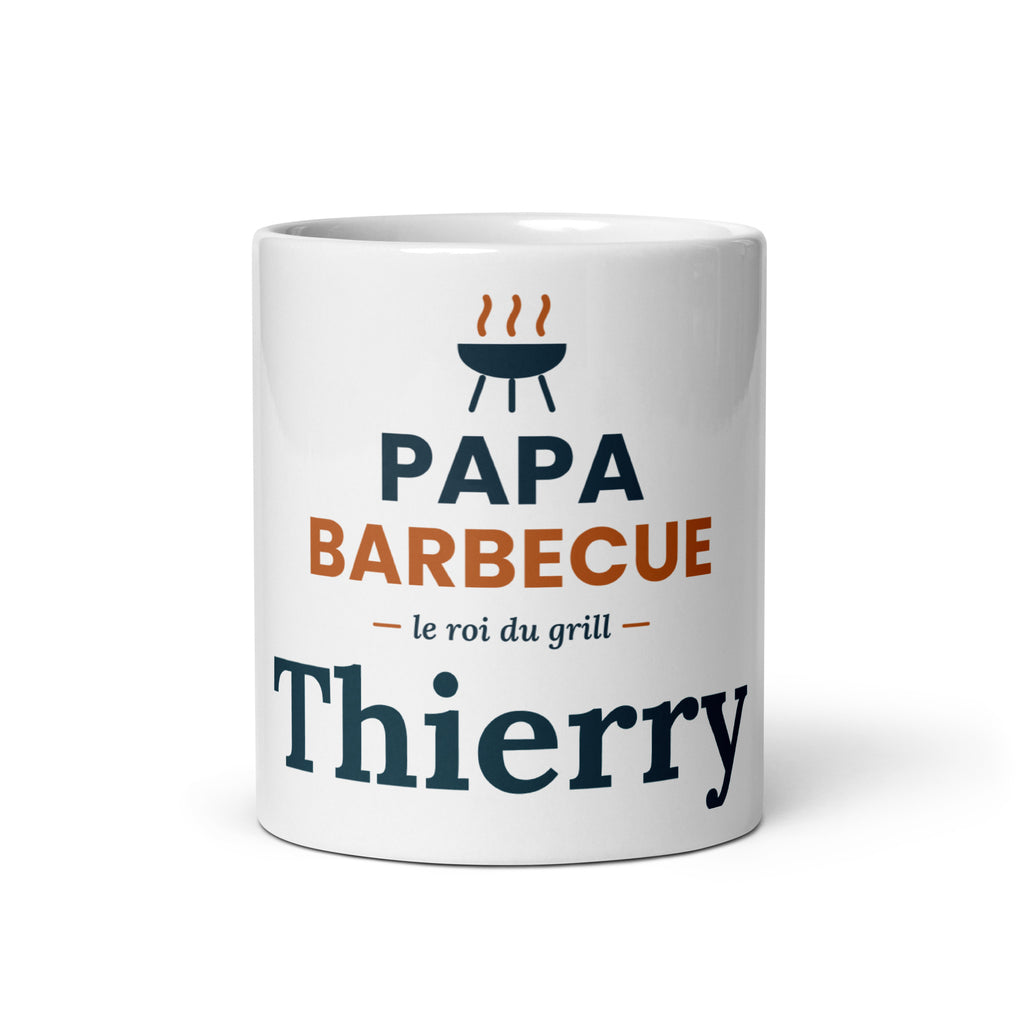 Mug personnalisé Papa Barbecue avec prénom – cadeau roi du grill