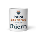 Mug personnalisé Papa Barbecue avec prénom – cadeau roi du grill