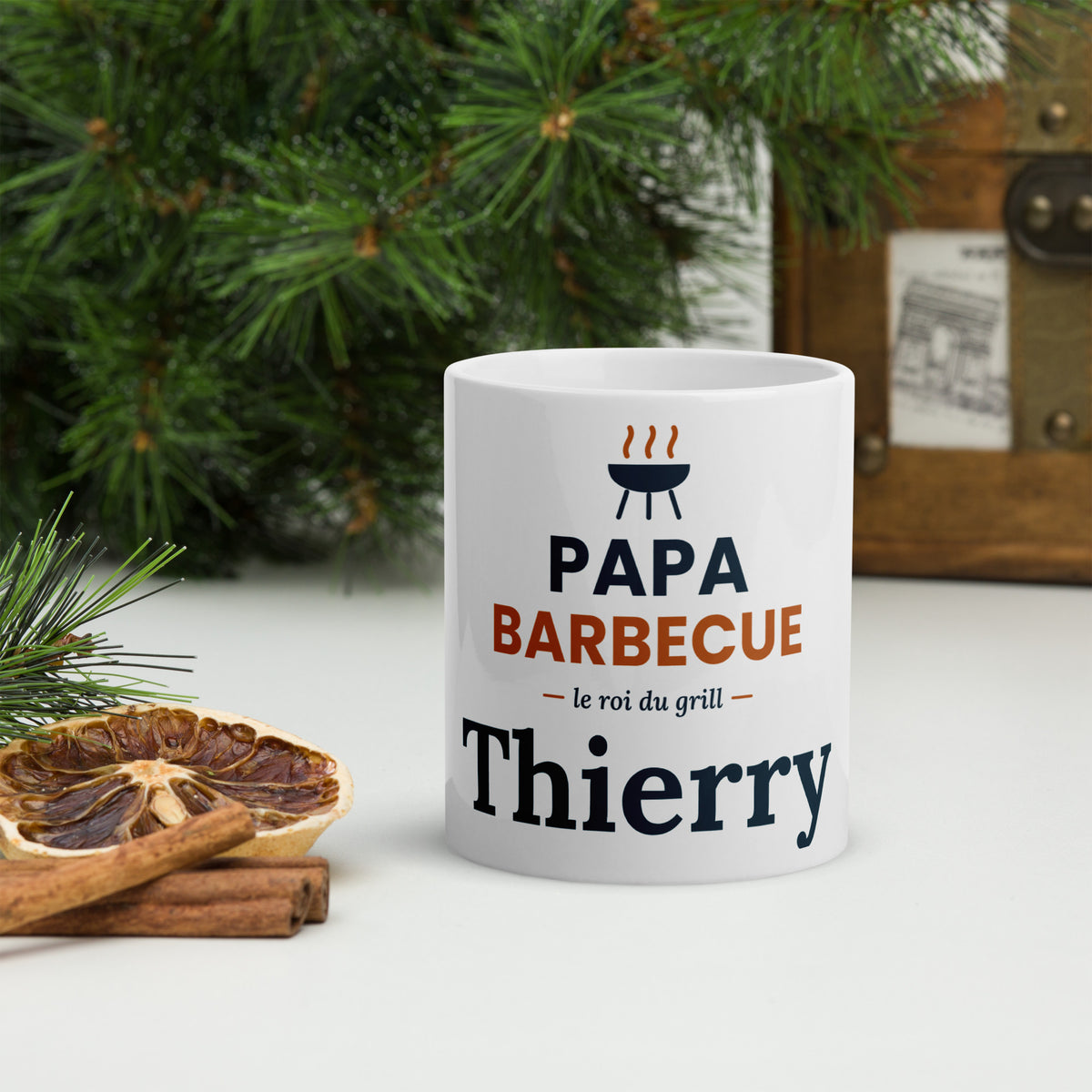 Cadeau personnalisé barbecue : mug Papa avec prénom