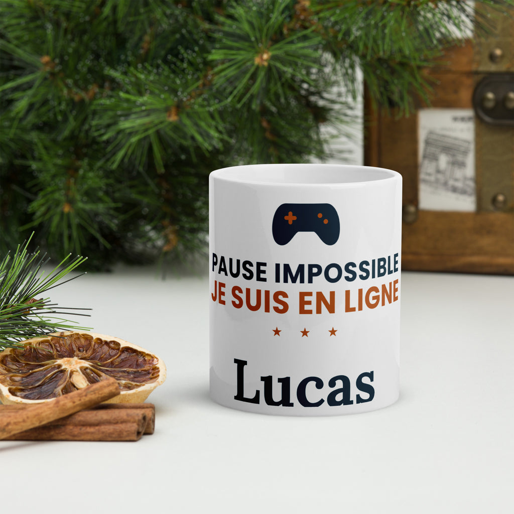 Cadeau personnalisé gamer : mug avec pseudo
