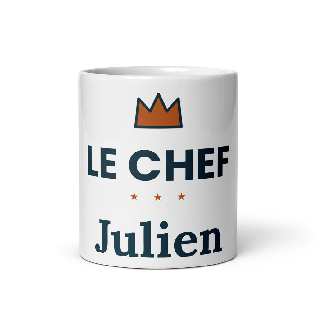 Mug personnalisé Le Chef avec prénom – cadeau couple