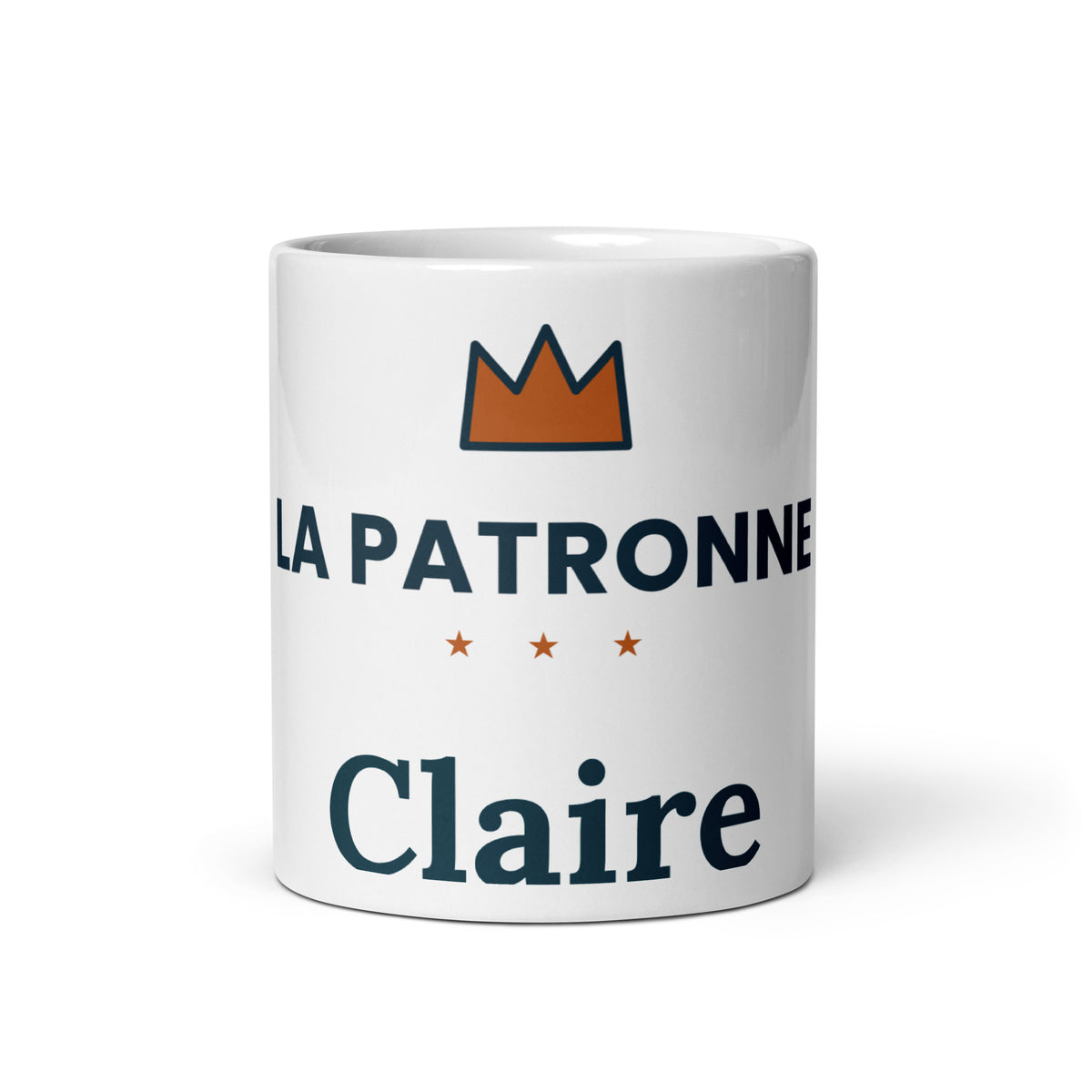 Mug personnalisé La Patronne avec prénom – cadeau couple