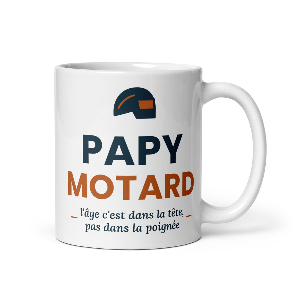 Mug Papy Motard personnalisé avec prénom – cadeau moto pour papy