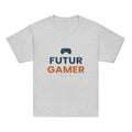 Tee-shirt enfant Futur gamer personnalisé avec prénom – coloris gris chiné